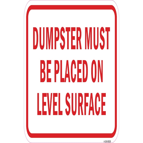 Signmission Safety Sign, 12 in Height, Aluminum, 18 in Length, 25225 A-1218-25225 - main